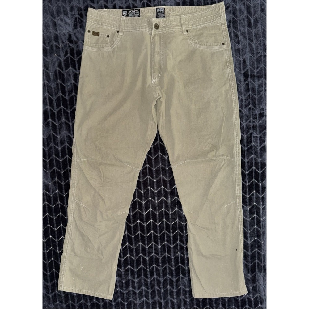 Kuhl Revolvr Pants Mens Khaki UberKuhl Distressed Pants Casual Sz 38